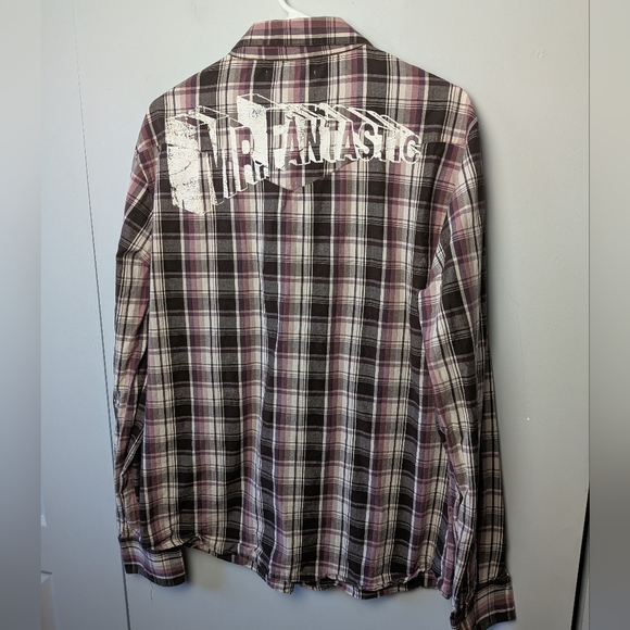 OK JEANS ! Y2K Men Casual Button Down Shirt Long Sleeve Western Size XL 100% Cot - Picture 6 of 9